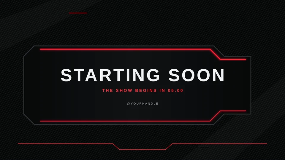 Carbono Red Starting soon scene